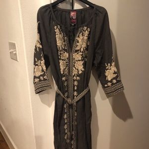 Johnny Was Linen Dress Embroidered